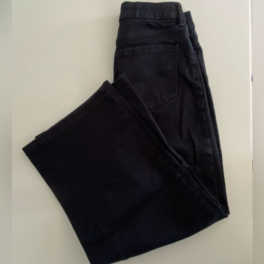 Ricki’s Winona high rise wide leg crop jeans black size 0 - Picture 4 of 4